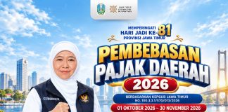 Sambut Hari Jadi ke-81 Jatim, Gubernur Khofifah Kembali Berikan Pembebasan dan Keringanan Pajak Kendaraan Bermotor Selama Dua Bulan